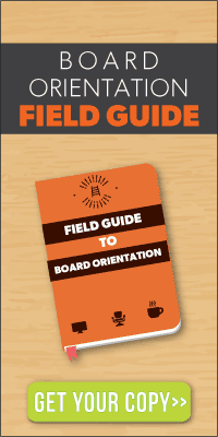 image of board orientation book